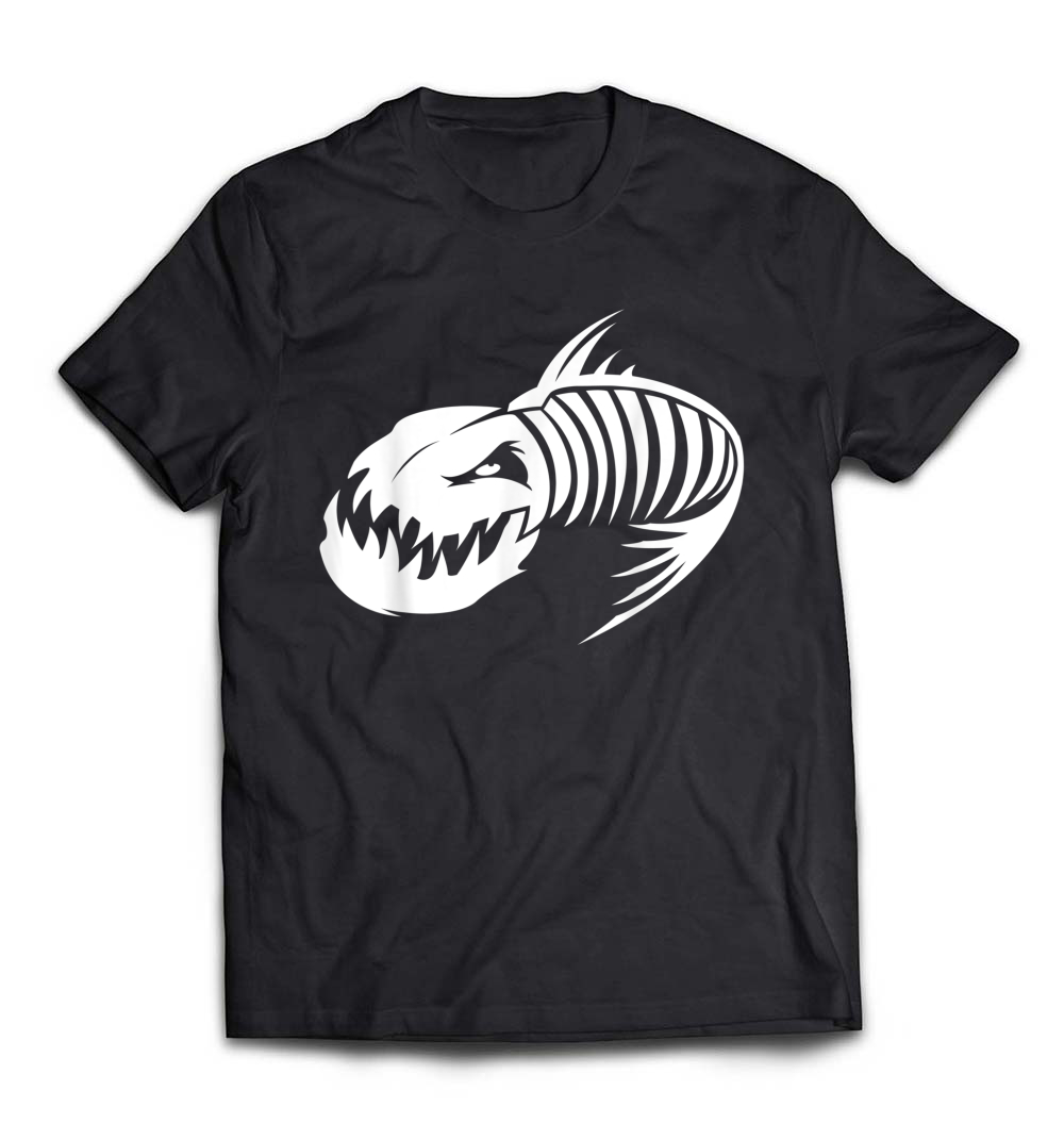 Fishing Badass Fish Bone Skeleton T-Shirt: Showcase Your Angler Attitude